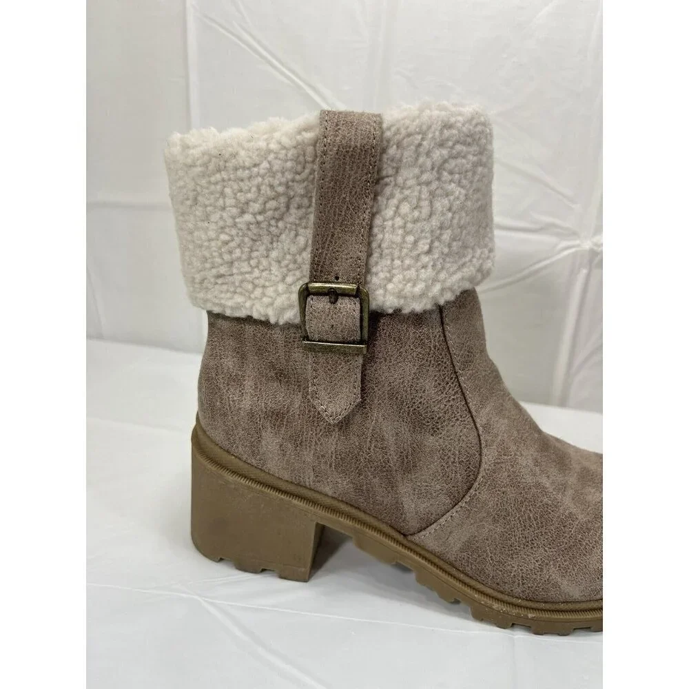 Jellypop Chimney Shearling Sherpa Boots Booties Size 4 Girls New